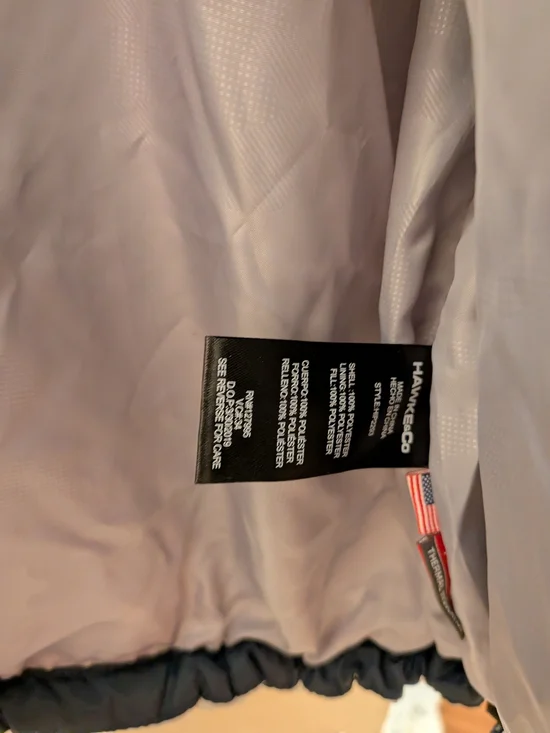 Hawke & Co Black, Blue & White Mountain-Print Insulated Puffer Jacket - Picture 4 of 9